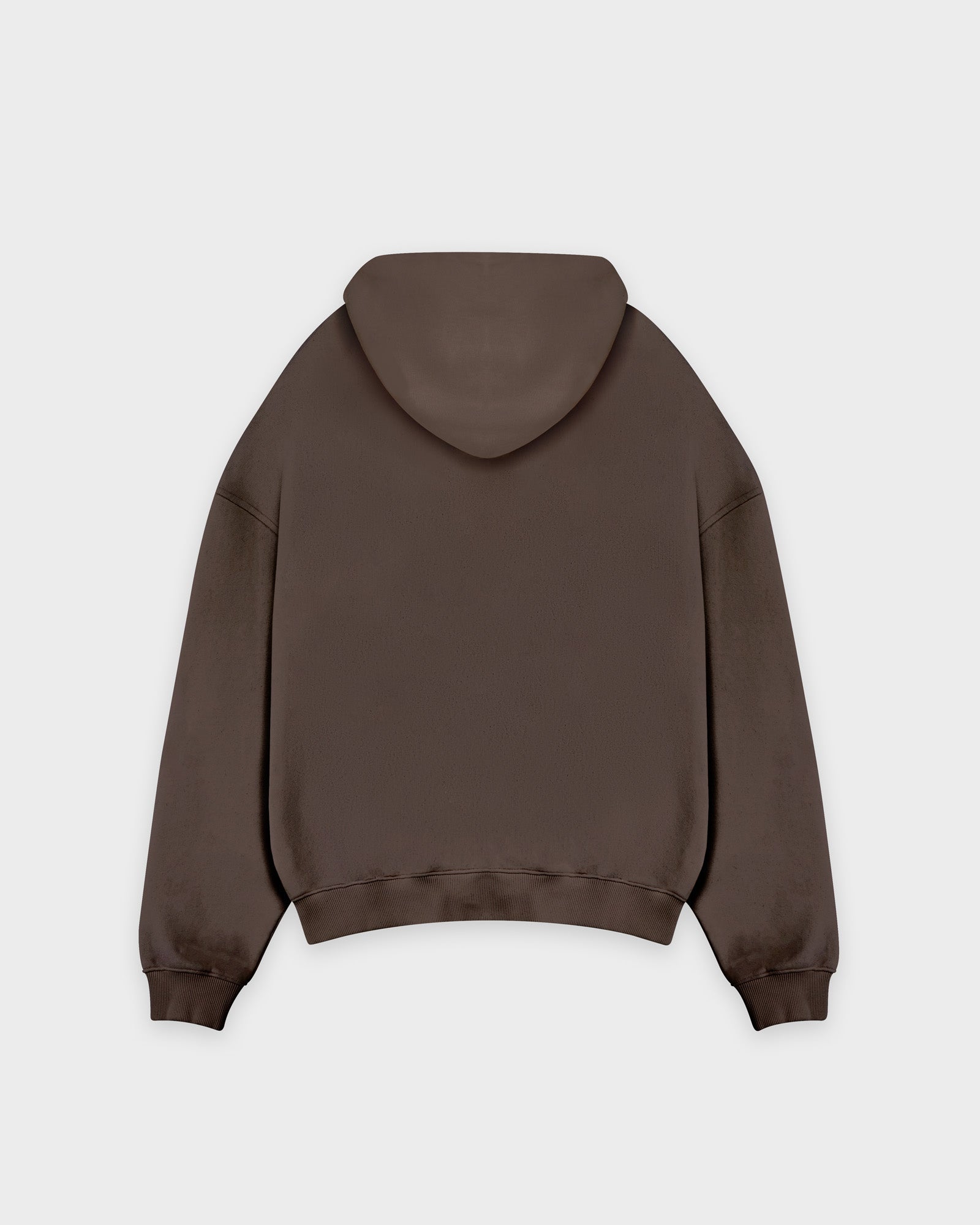 Sweat à capuche basique marron chocolat lourd