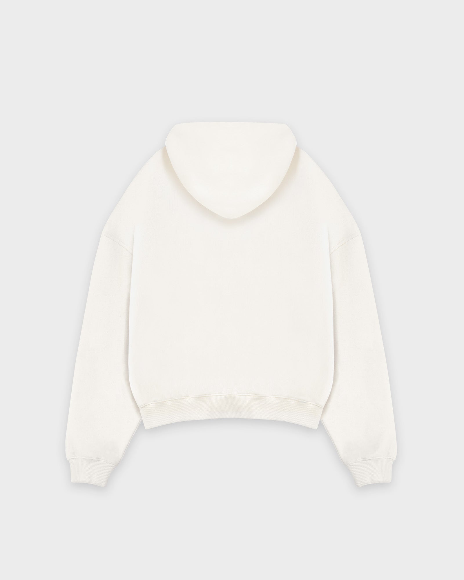 Schwer geschnittenes Off-White Basic Hoodie