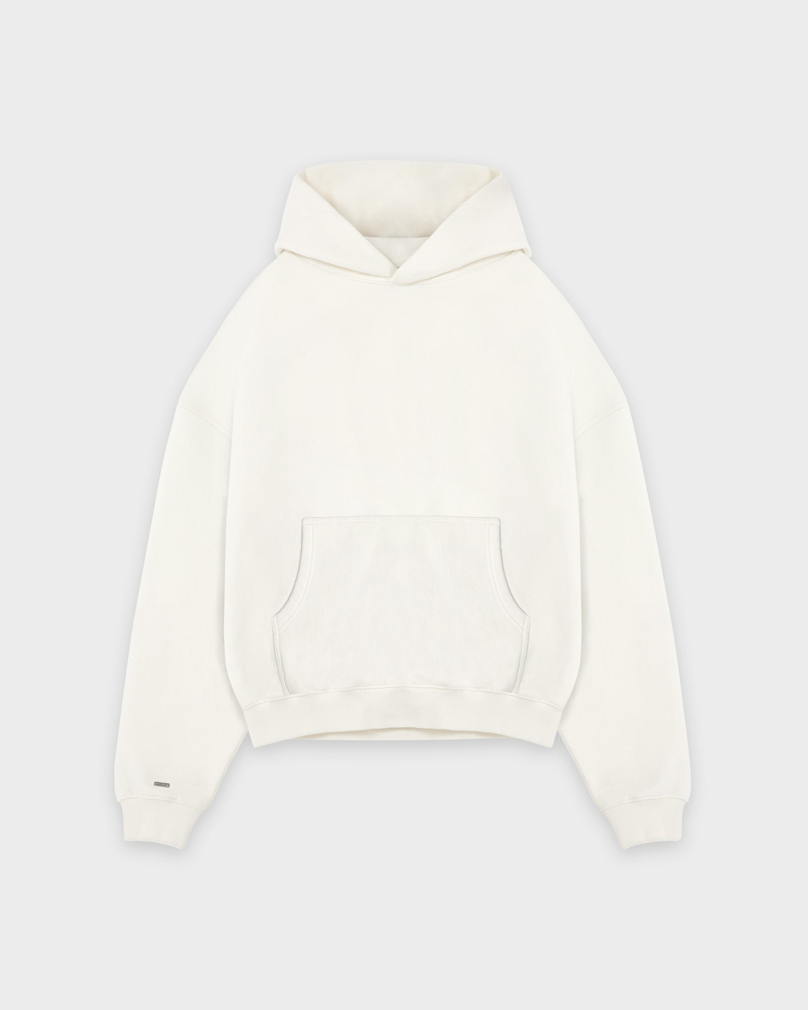 Schwer geschnittenes Off-White Basic Hoodie