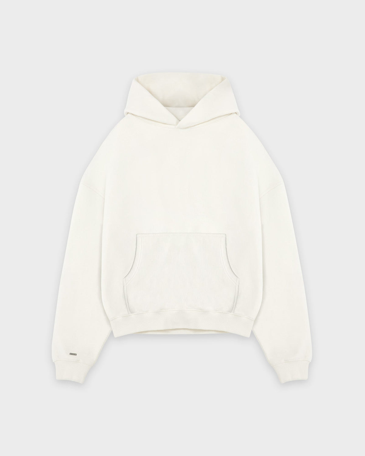 Schwer geschnittenes Off-White Basic Hoodie