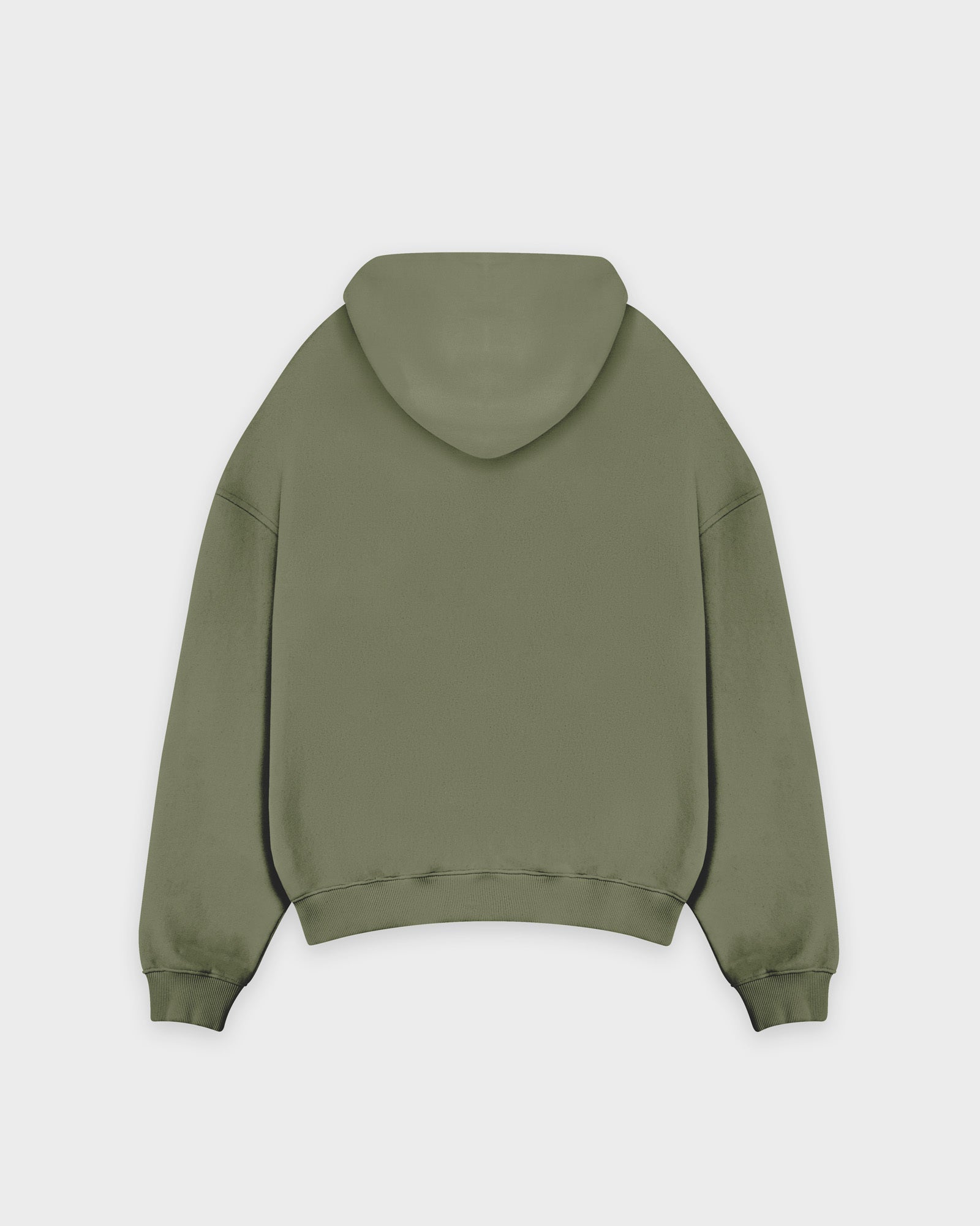 Schwerer rauchiger grüner Basic Zip Hoodie