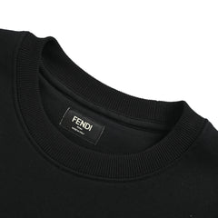 FF patch square label round neck sweatshirt