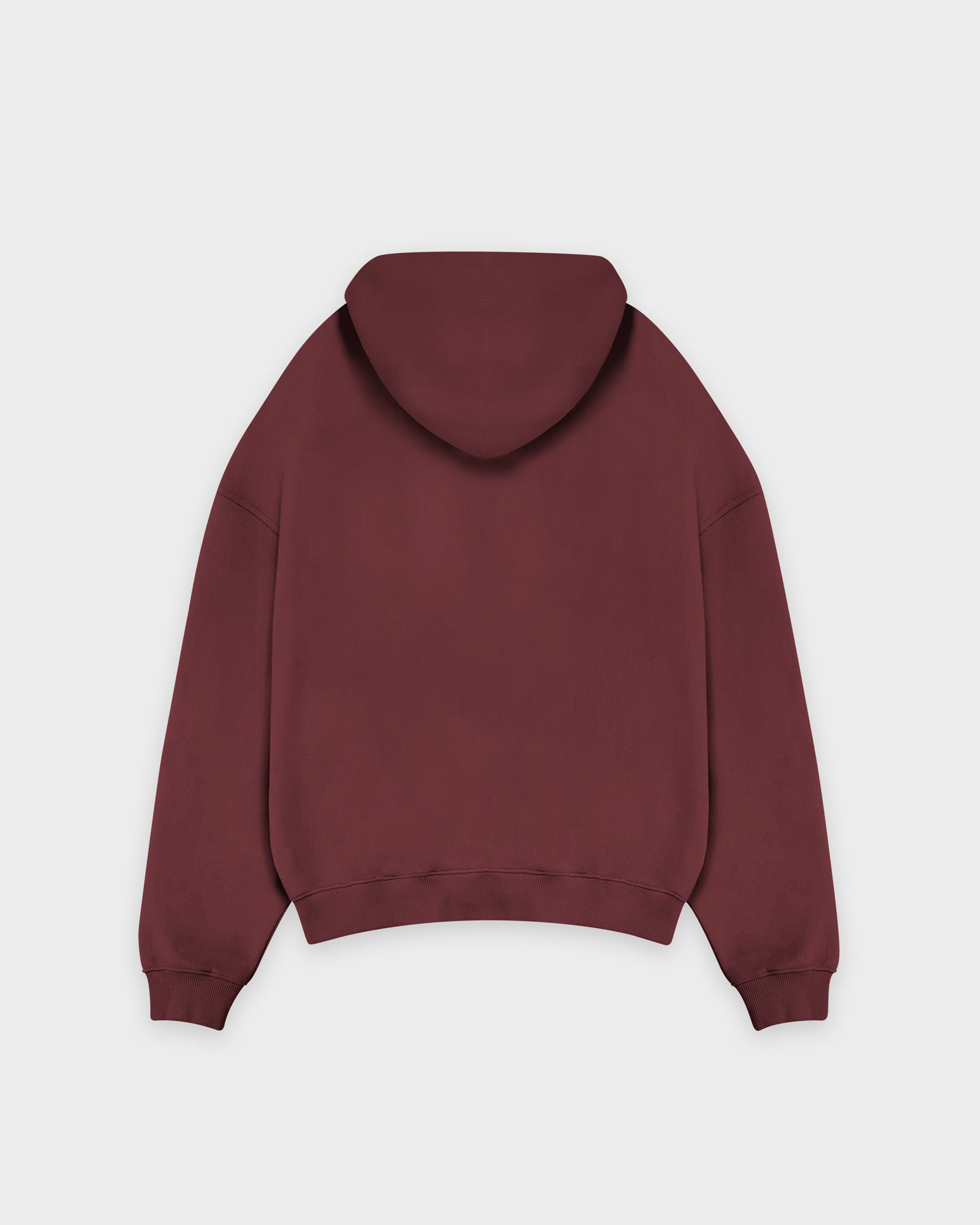 Sweat à capuche basique en rouge rubis foncé