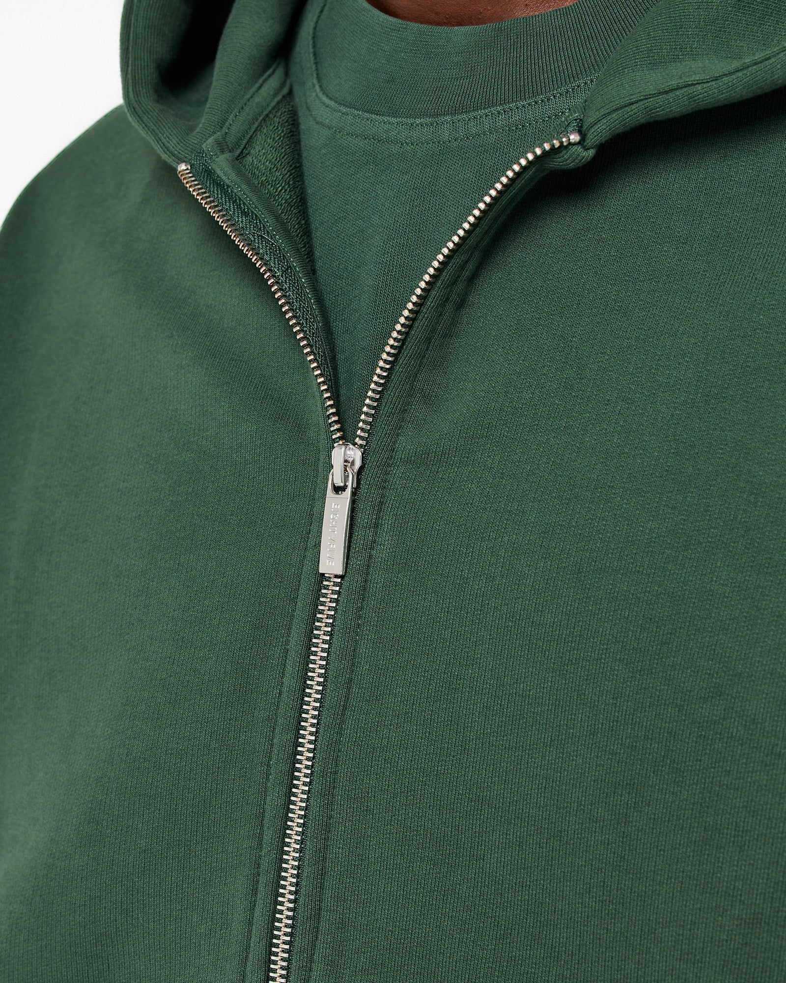 Schwerer Jägergrün Basic Zip Hoodie