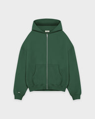 Schwerer Jägergrün Basic Zip Hoodie