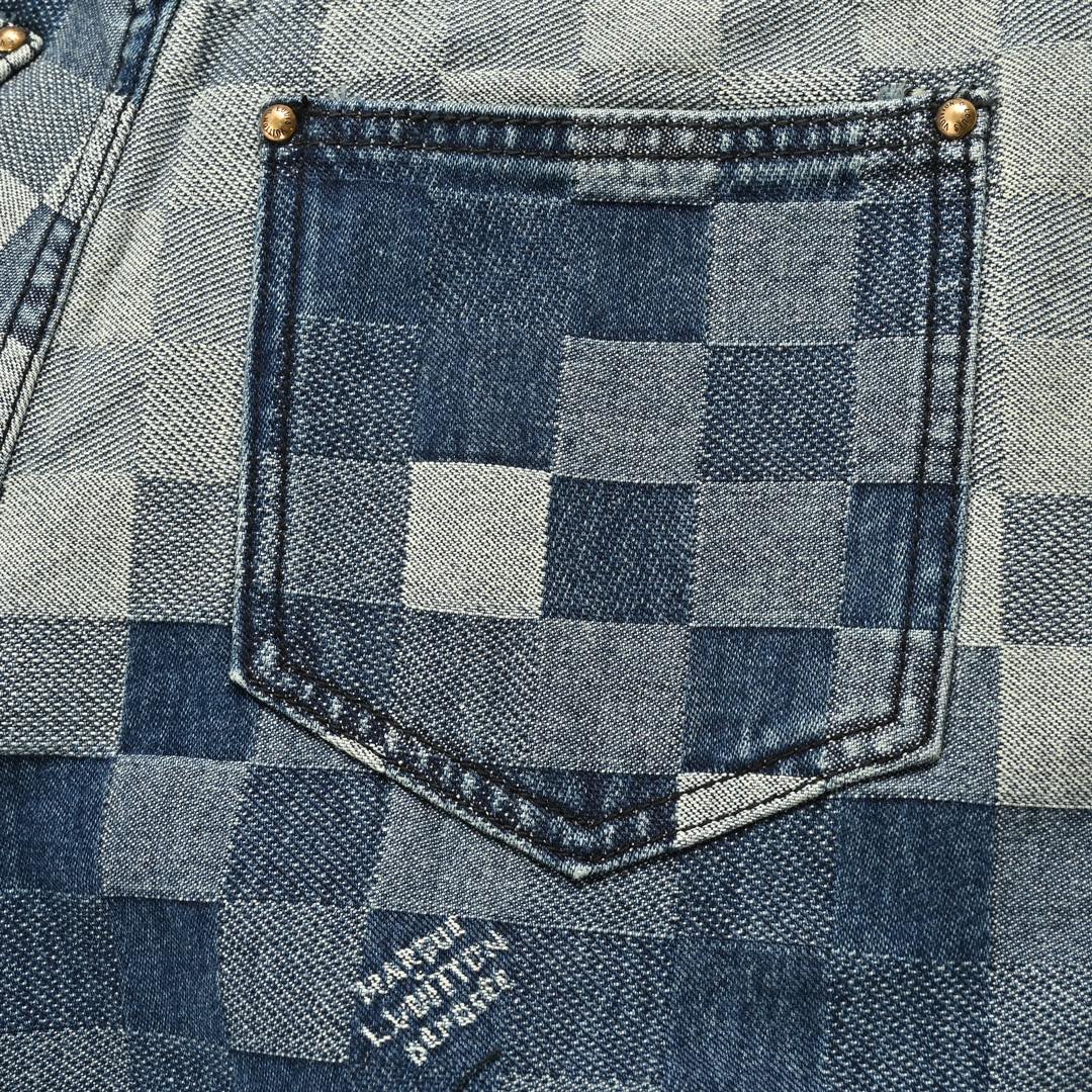 mosaic checkerboard jeans