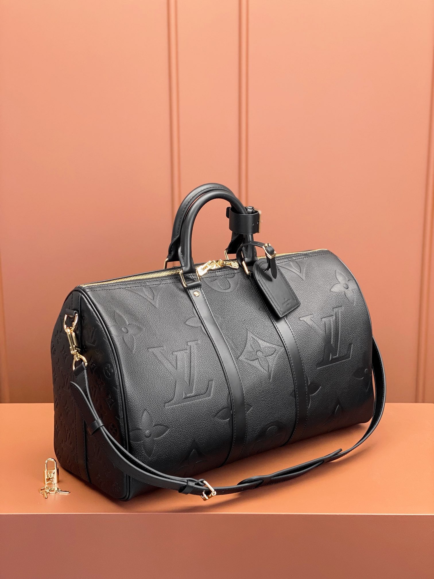 Keepall Bandoulière 45 モノグラム エンプレント レザー