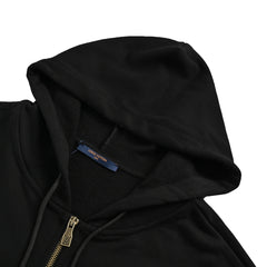 Hat cord beaded zipper sweatshirt jacket