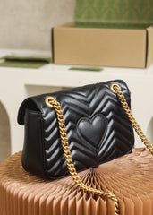 black Small GG Marmont 2.0 Shoulder Bag