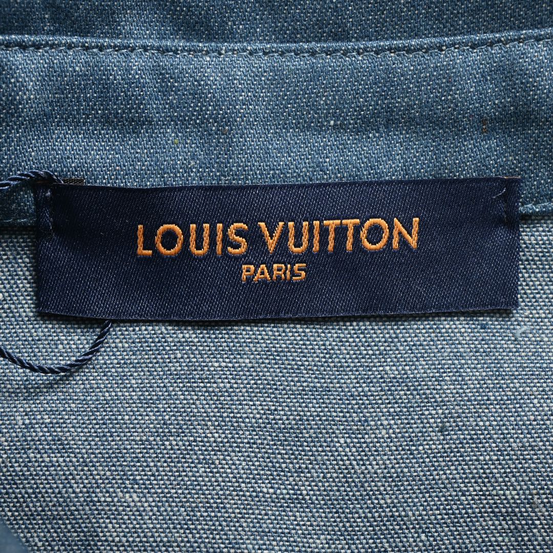 Hemp rope embroidered letter logo denim suit