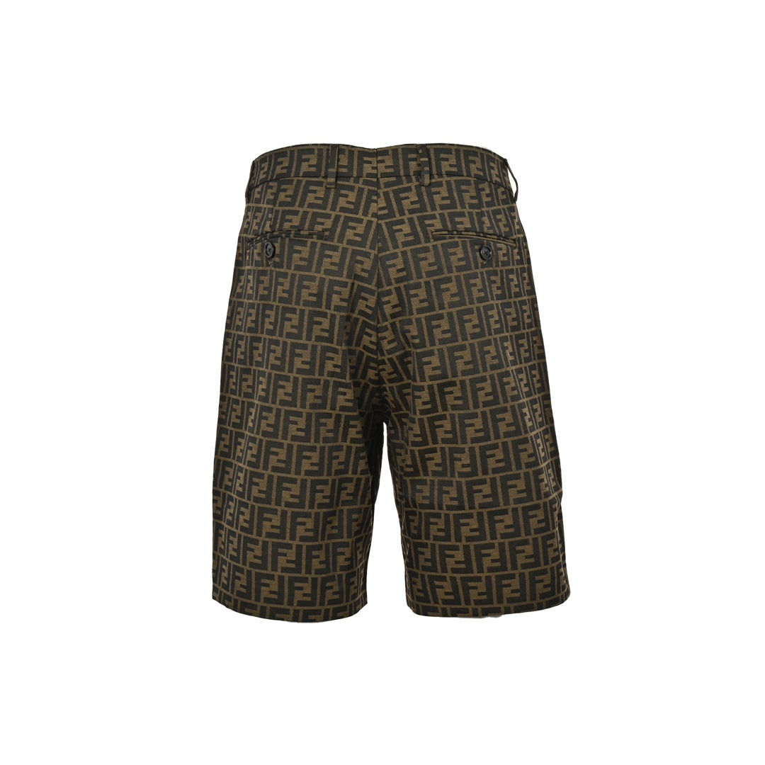 presbyopic all-over printed jacquard shorts