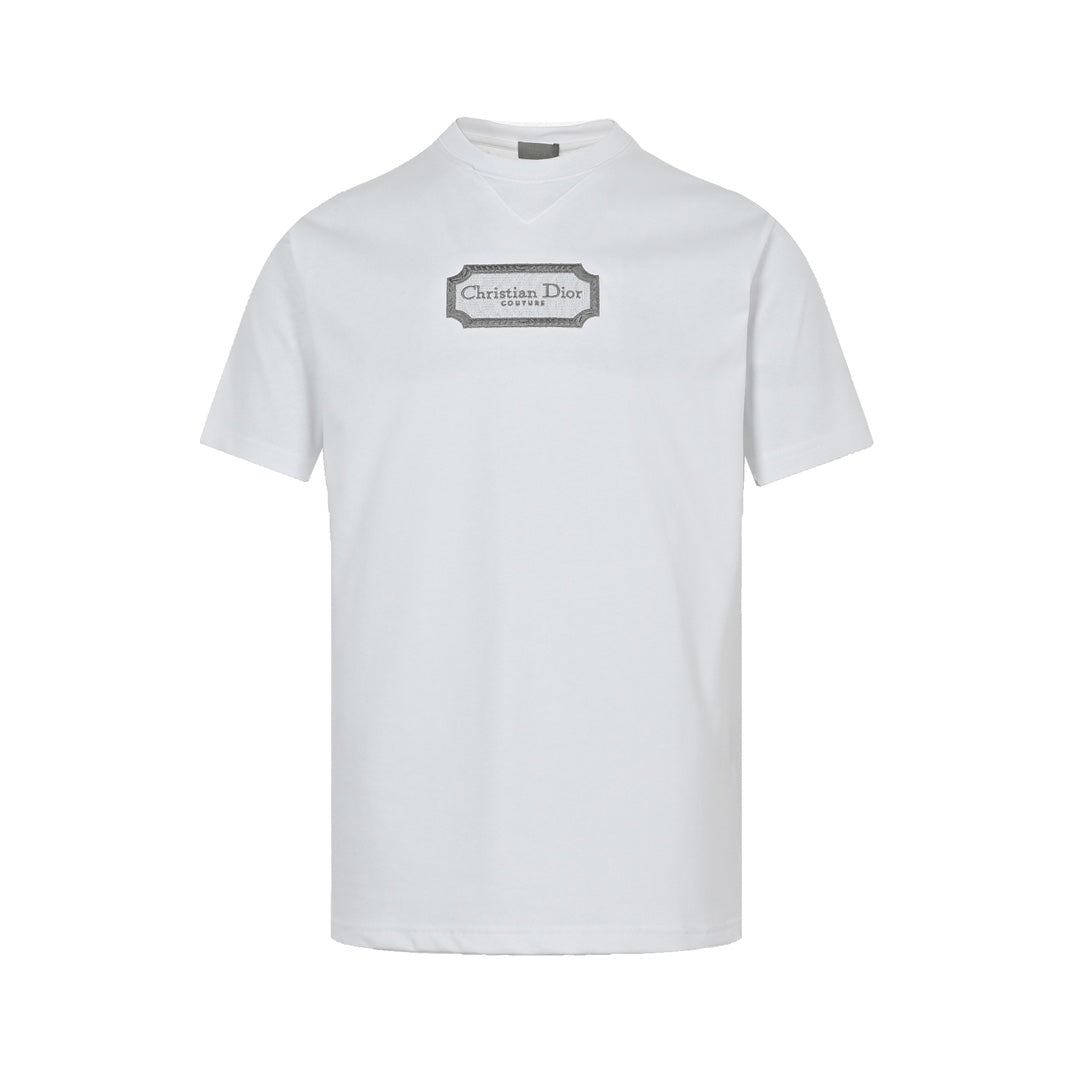 embroidered silver logo short sleeves