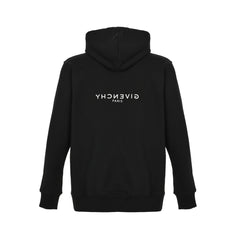 Reverse letter print hooded sweatshirt