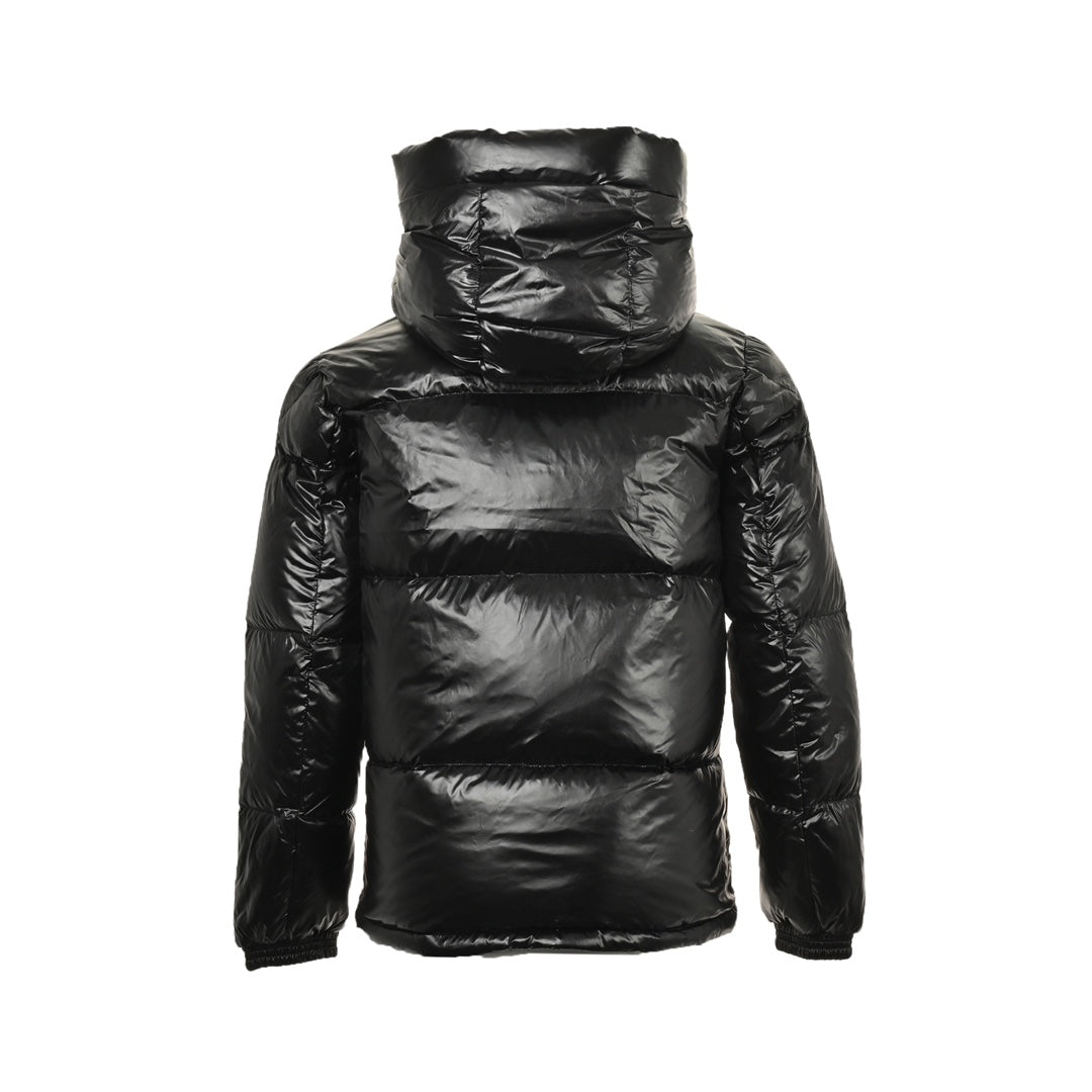 Maya pocket logo ribbon down jacket