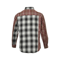 plaid panel long sleeve shirt