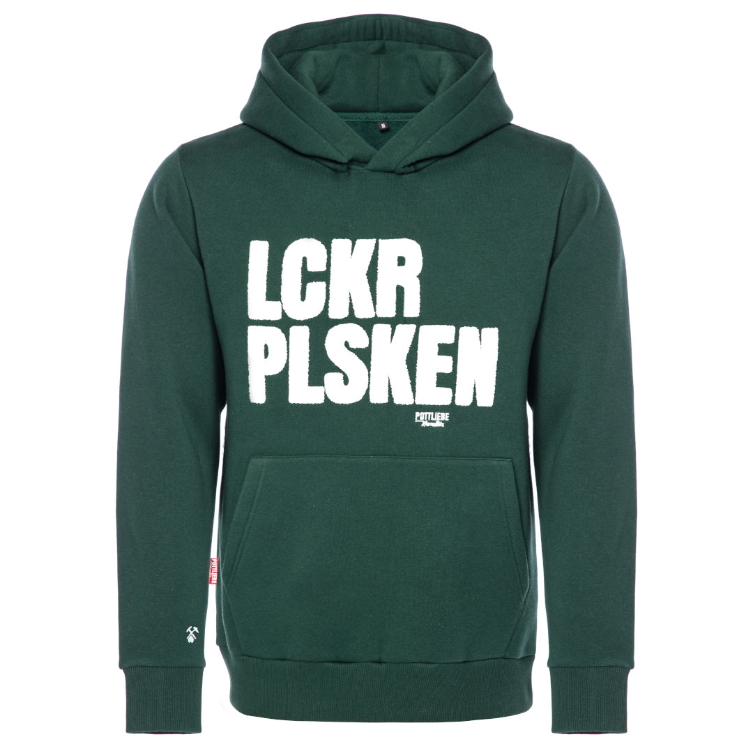 Sweat à capuche "LCKR PLSKEN" Vert bouteille