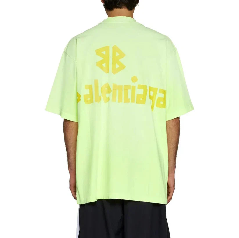 Tape Letters LOGO Printed Round Neck Short Sleeve T-Shirt