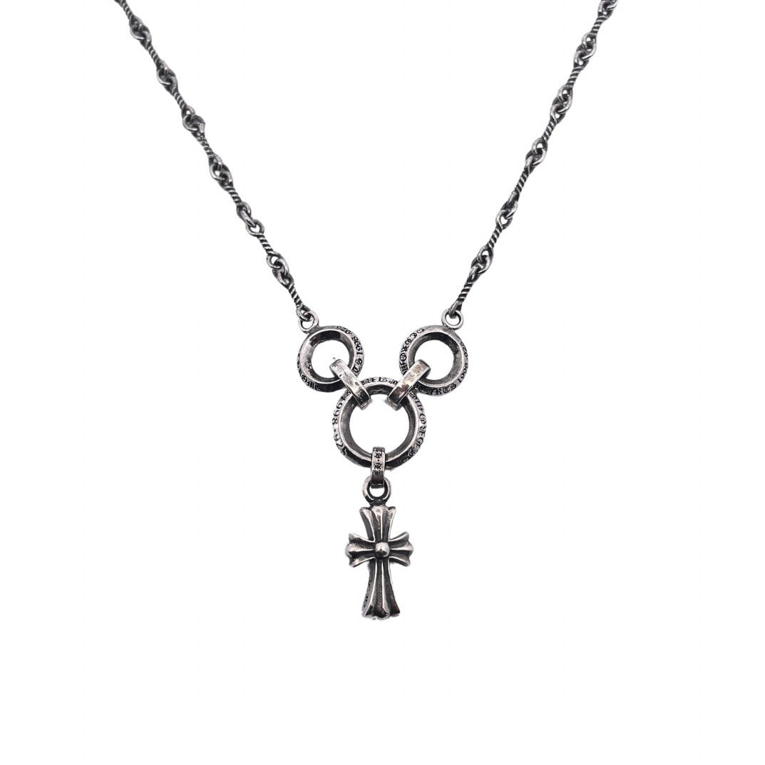 🔥🔥🔥24FW NEW CHHES three-ring small cross necklace