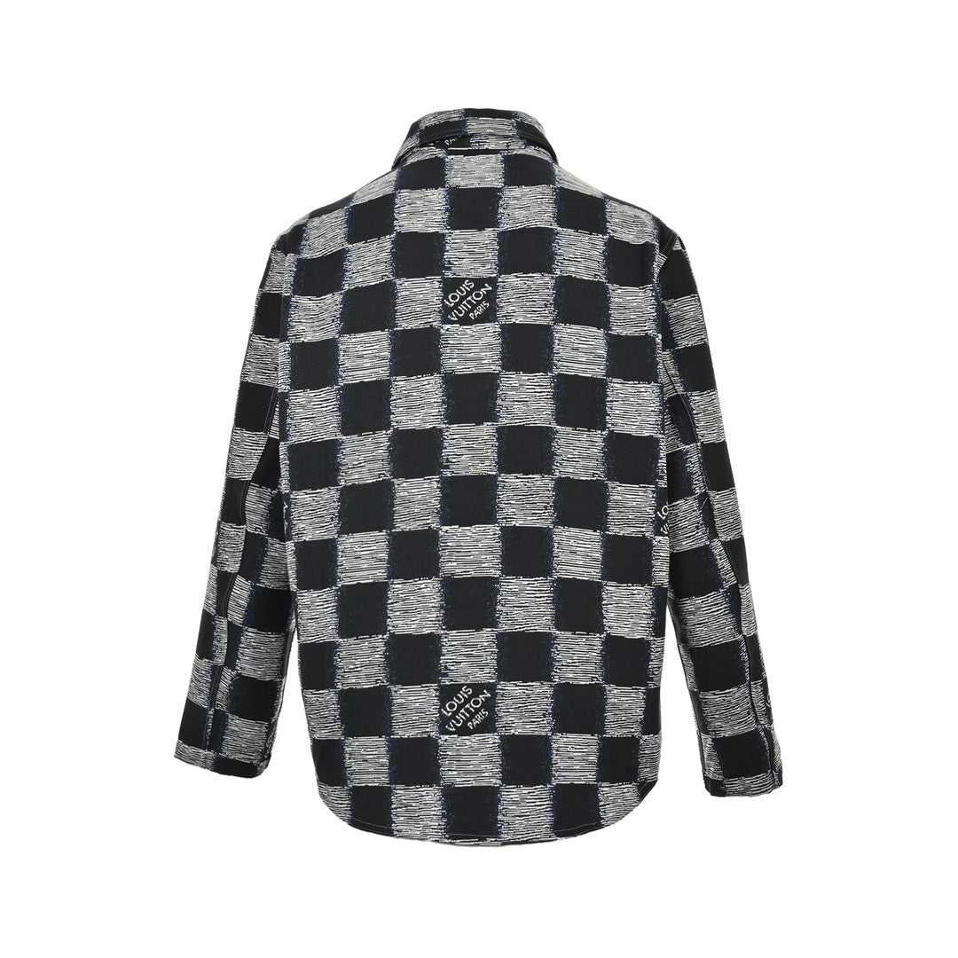 checkerboard shirt jacket