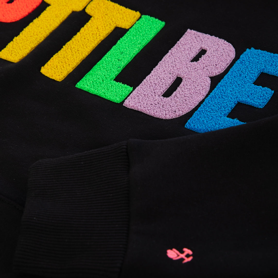 Sweat à capuche "Rainbow" noir