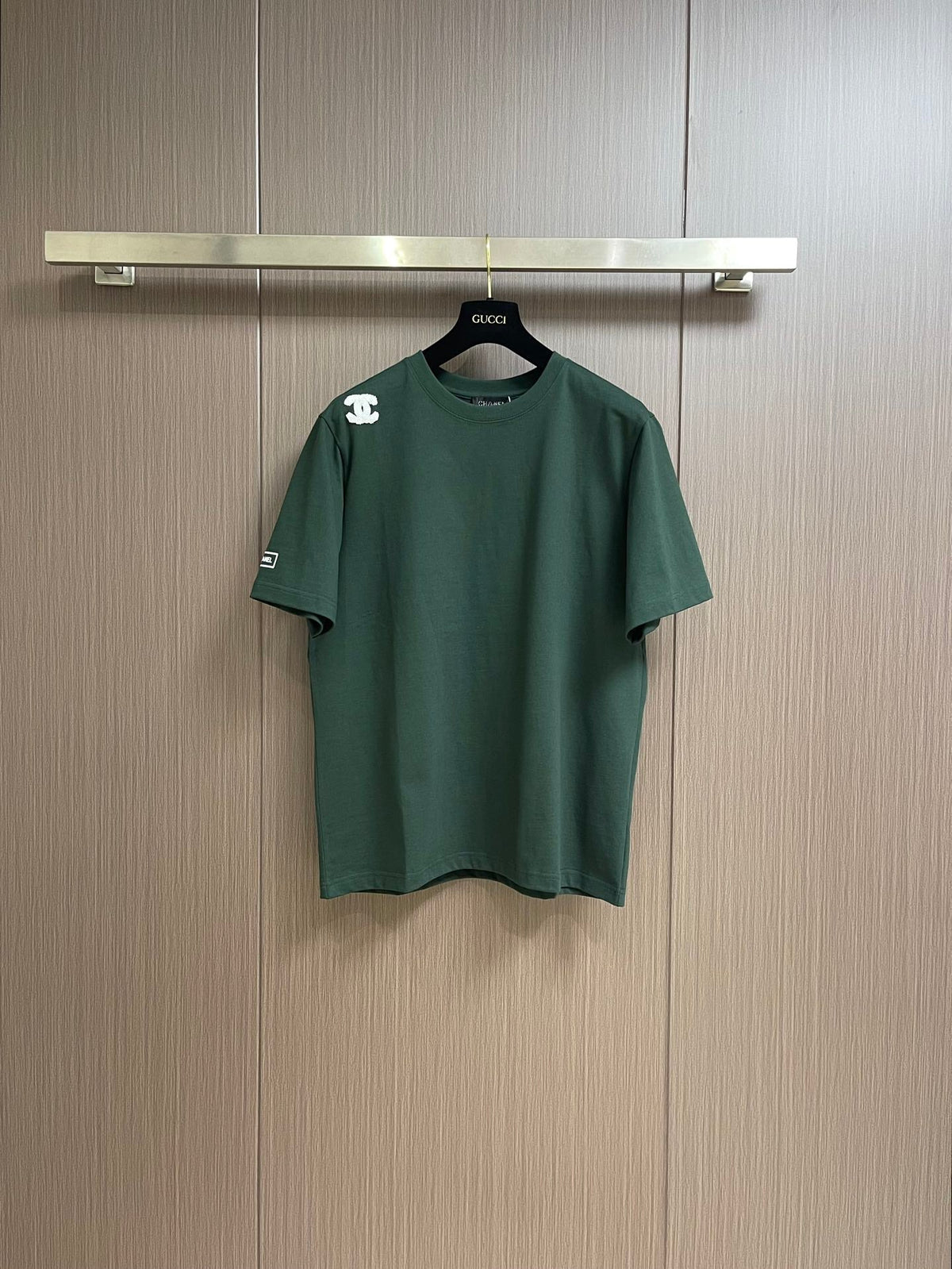 24FW NEW  shoulder flocked logo T-shirt