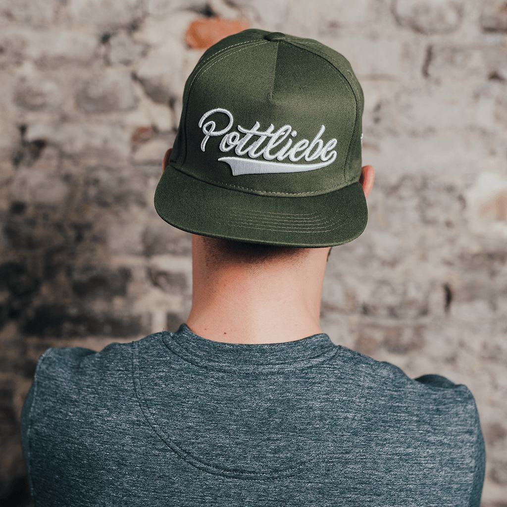 POTTLIEBE Snapback - Olive Blanc