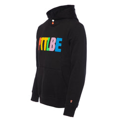 Sweat à capuche "Rainbow" noir