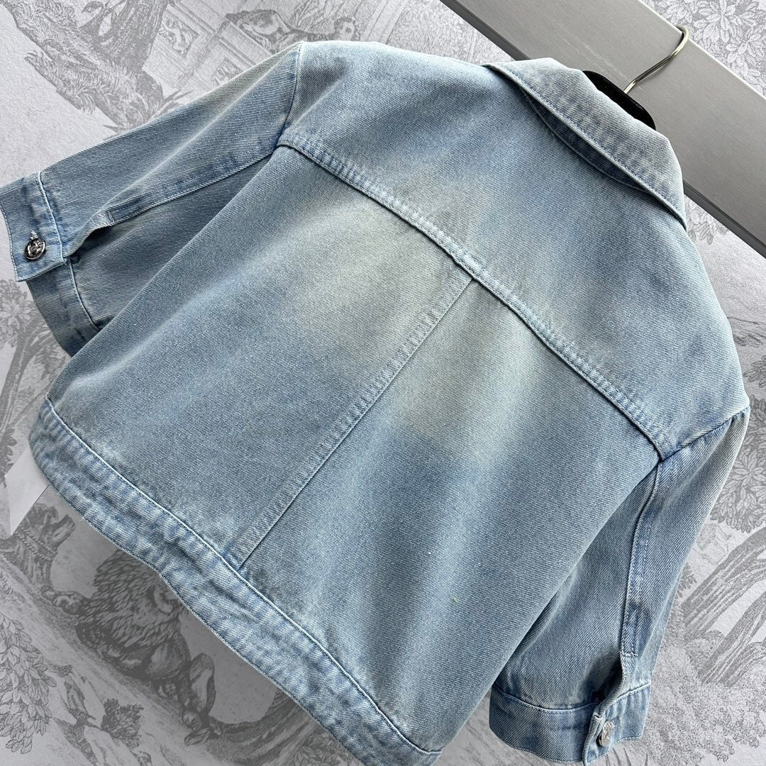 Veste en denim courte Double C