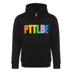 Sweat à capuche "Rainbow" noir