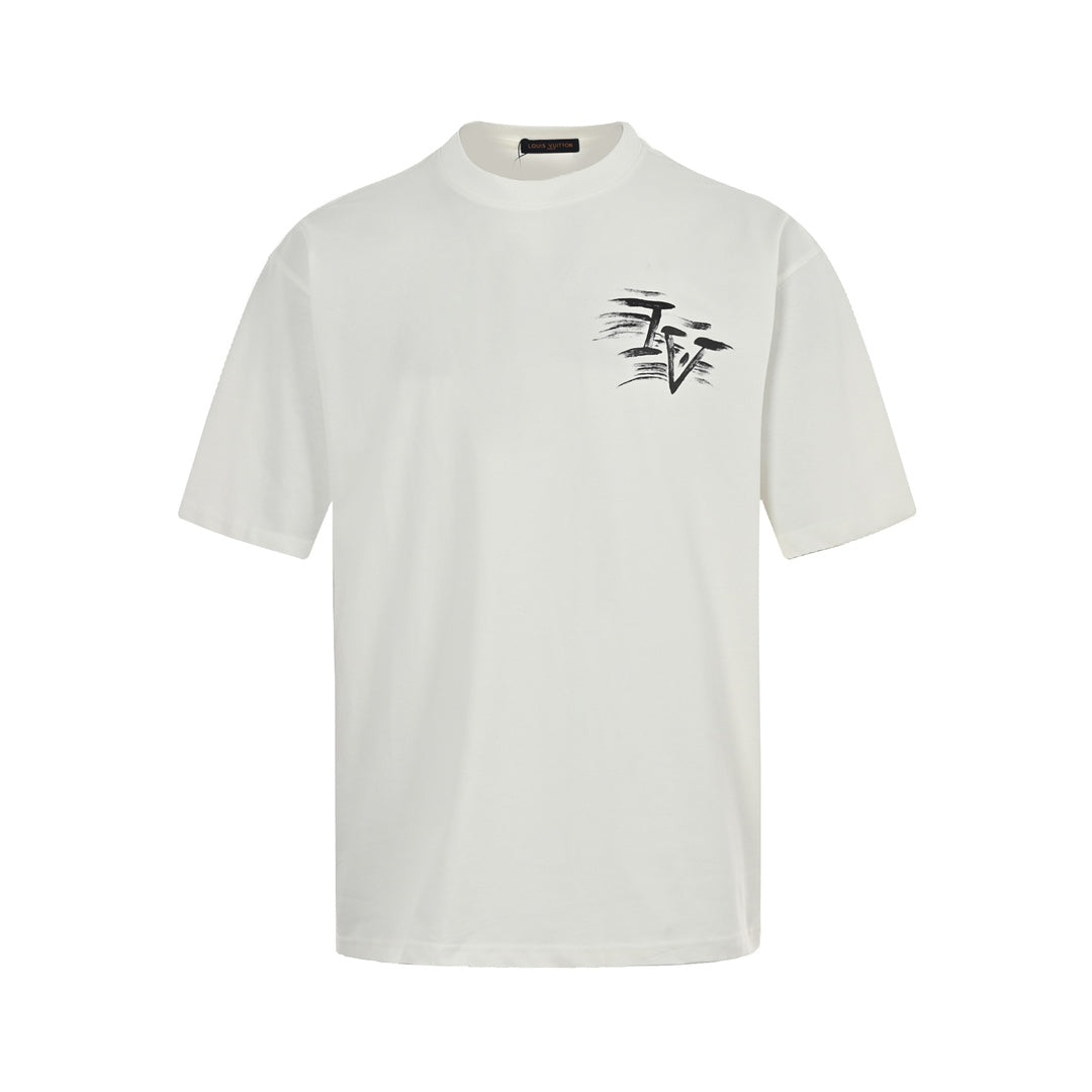 Hand drawn letter graffiti short sleeved